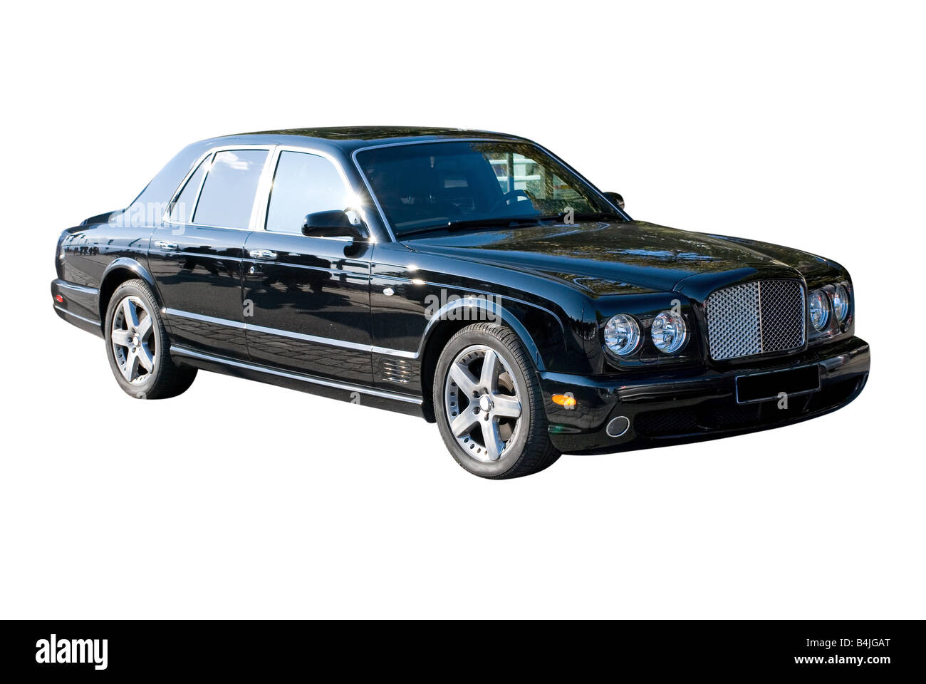 Schwarze farbige moderne Luxus-Limousine Stockfoto
