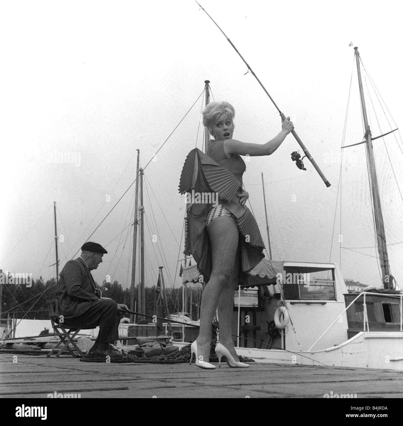 Janette Scott Schauspielerin abgebildet in Cannes Südfrankreich in 1963 Y2K Stockfoto