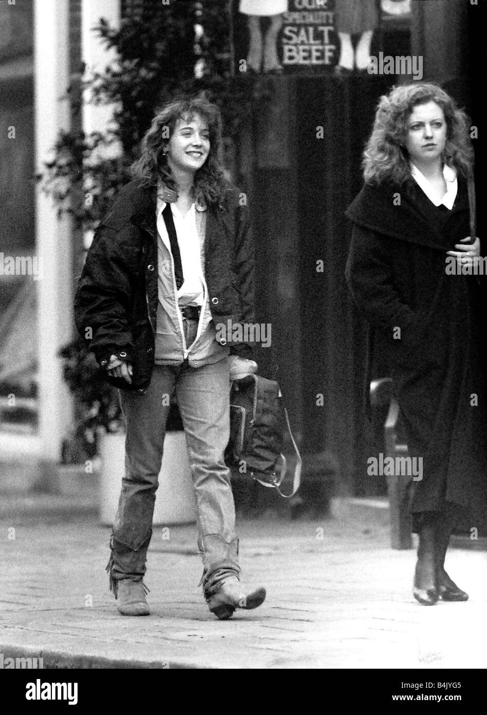 Jennifer Elliott Daughter von Schauspieler Denholm Elliott nach drei Monaten der Hölle als ein Laster Mädchen in einem Texas und süchtig nach Heroin, wenn ihre Eltern ein Detektiv finden sie angeheuert wurde kehrte Heim Dbase Mirrorpix Stockfoto