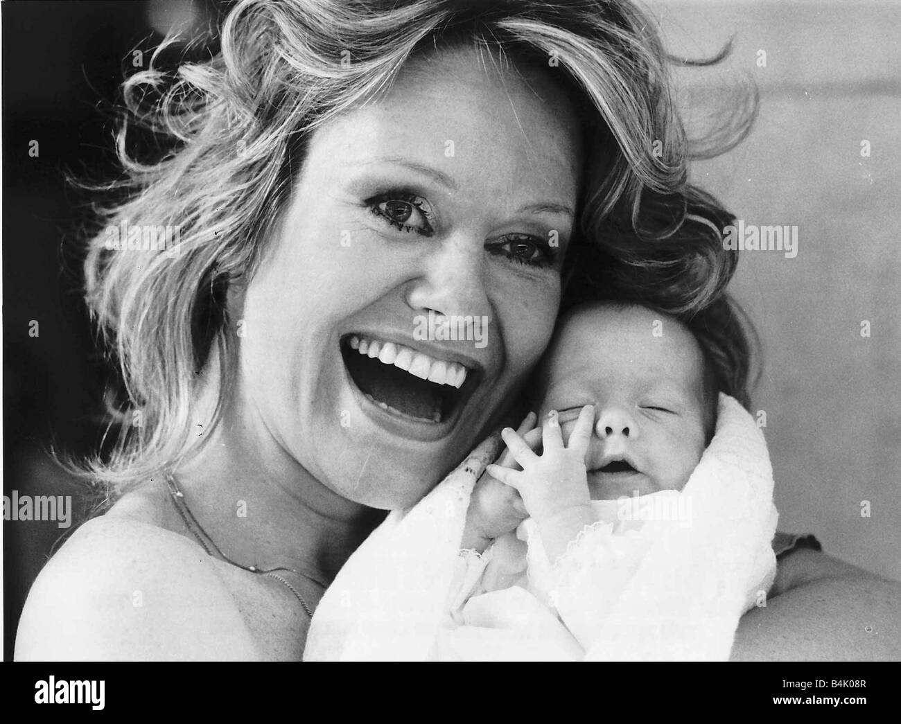 Susanna Leigh Schauspielerin gebiert Baby Natalia September 1981 Dbase Stockfoto