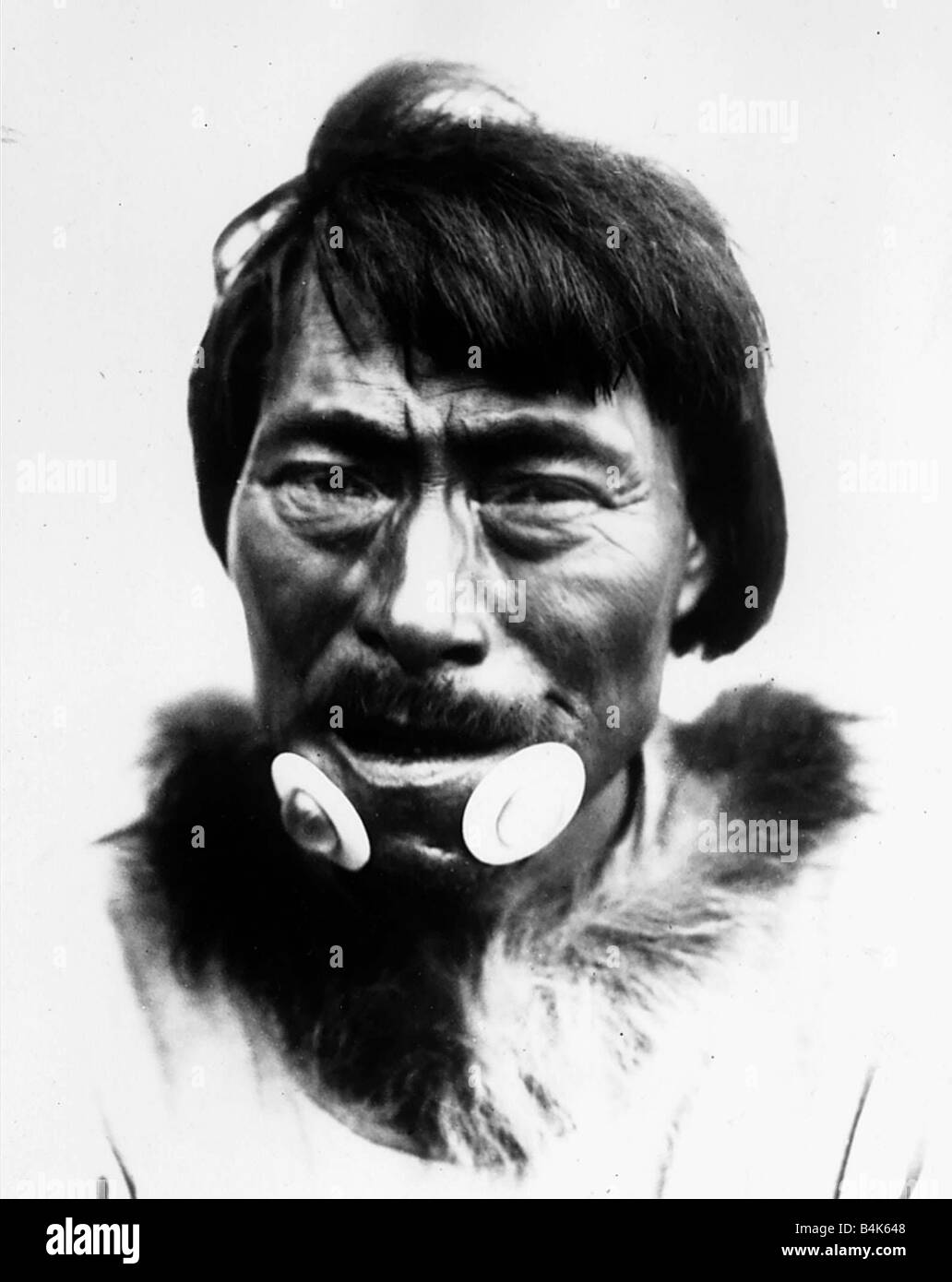 Ein Eskimo mit Verschleißleisten ca. 1970 Stockfoto