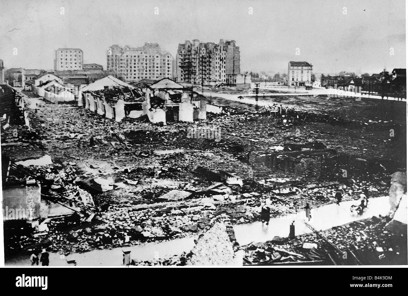 WW2 deutsche Kaserne zerstört Dez. 43 durch französische Widerstandskräfte in Grenoble Frankreich Stockfoto