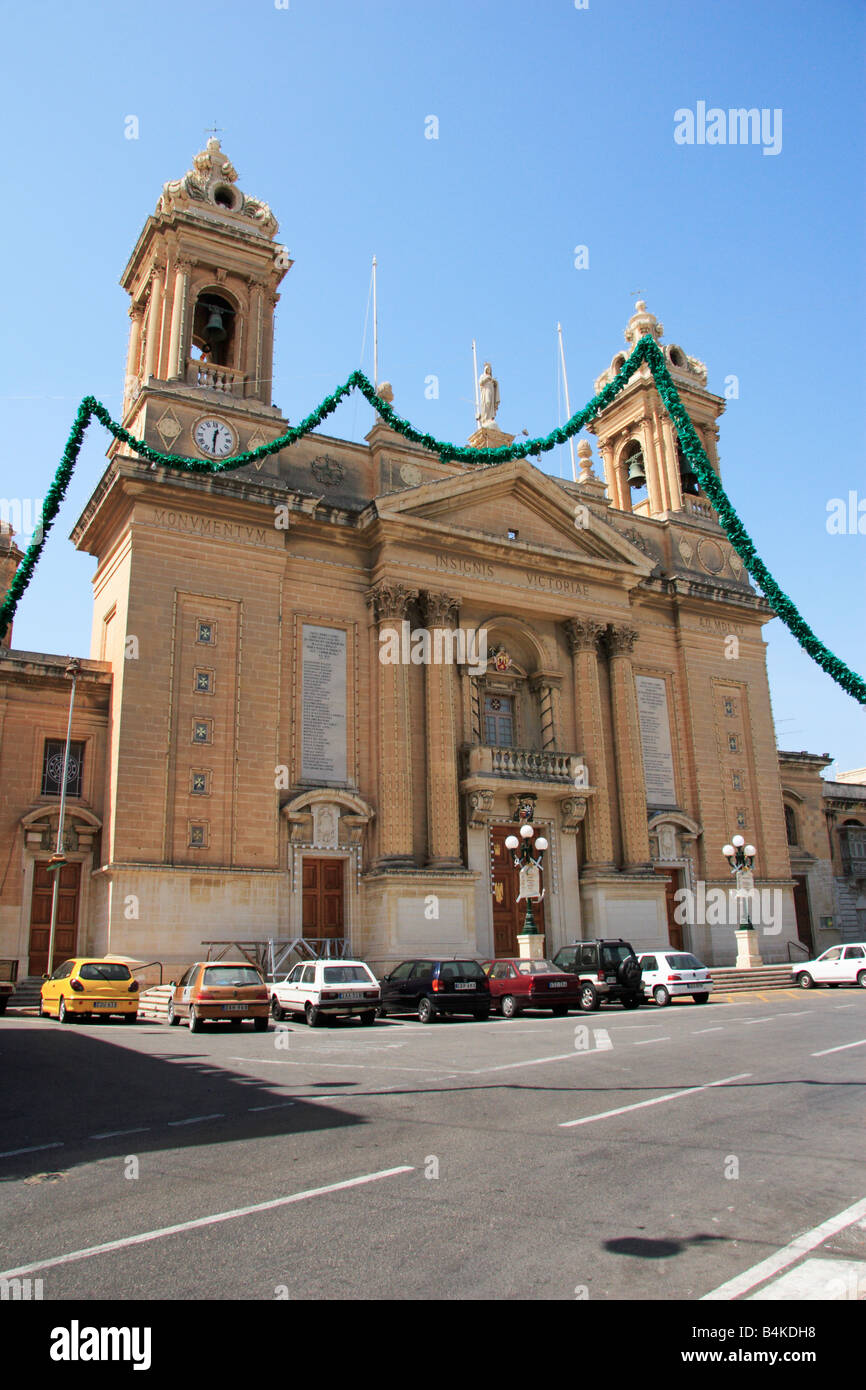 "Unserer lieben Frau der Siege" katholische Kirche in Senglea, Malta. Stockfoto