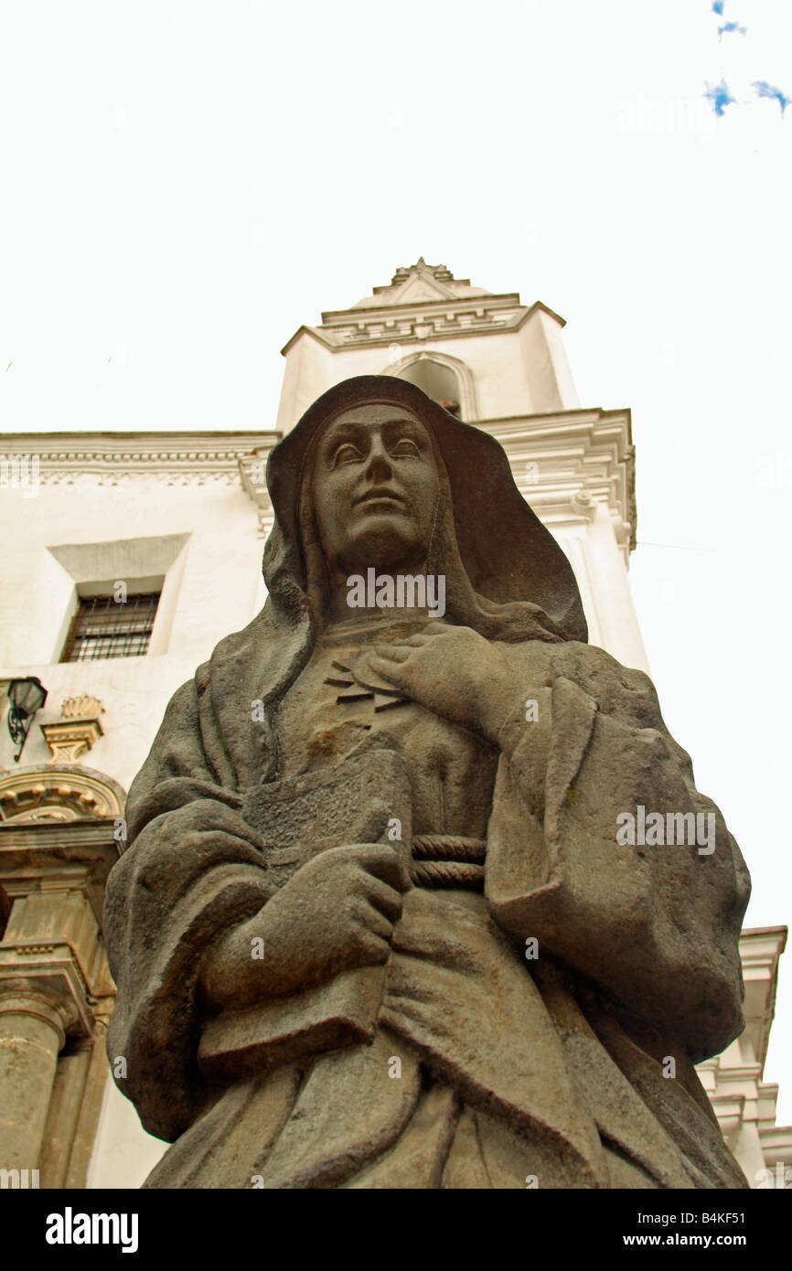 Statue, Kloster von Carmen Alta, Quito, Ecuador Stockfoto