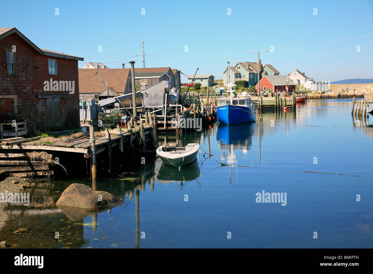 Kanadas berühmte East Coast Village am Atlantischen Ozean von "Peggys Cove" in Nova Scotia, Kanada Stockfoto