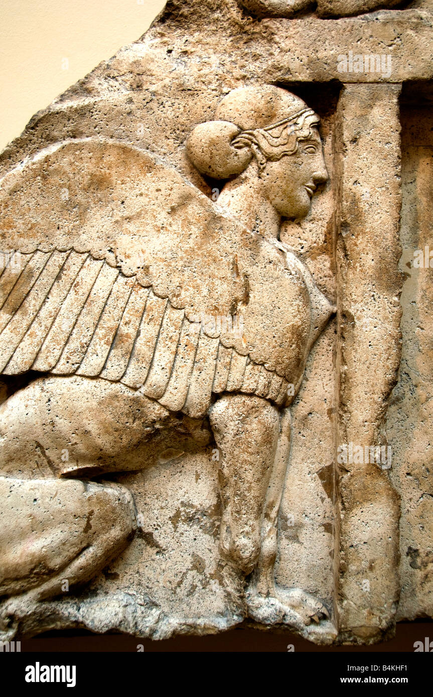Guardian Sphinx Griechenland Lykien Frau Löwe Vogel Tod 460 v. Chr. Griechisch Stockfoto