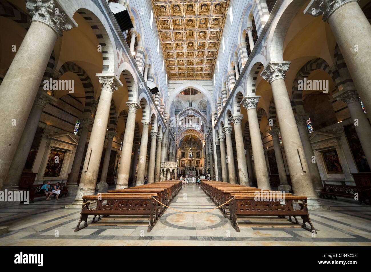 Innenraum des Doms, Pisa, Toskana, Italien Stockfoto