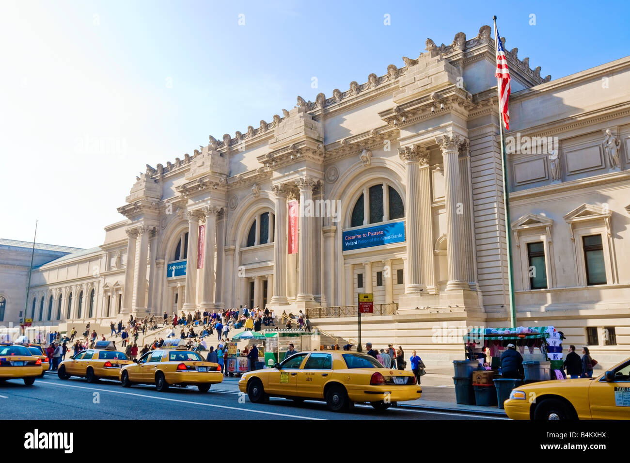 New York City. Das Metropolitan Museum of Art. Haupteingang außen auf der Fifth Avenue. Stockfoto