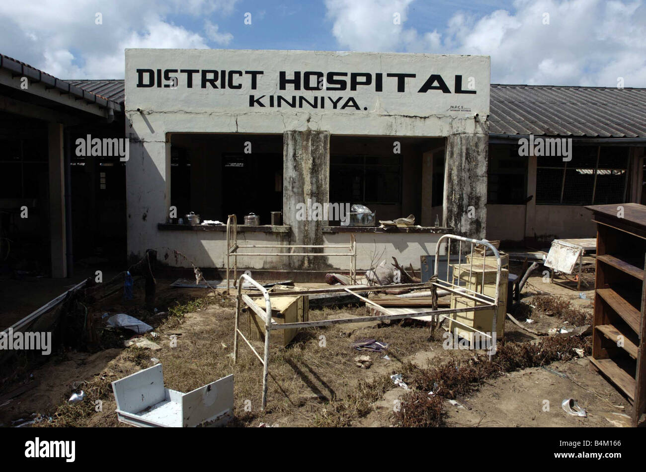 Tsunami-Natural Disaster Sri Lanka Januar 2005 Kinnya Krankenhaus Stockfoto