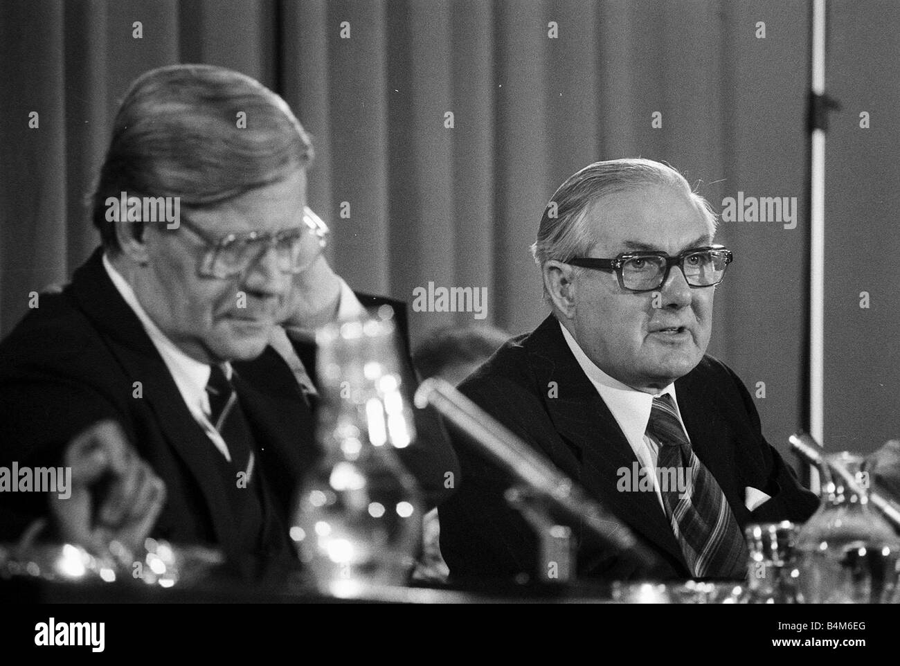 James Callaghan April 1978 mit dem deutschen Bundeskanzler Helmut
