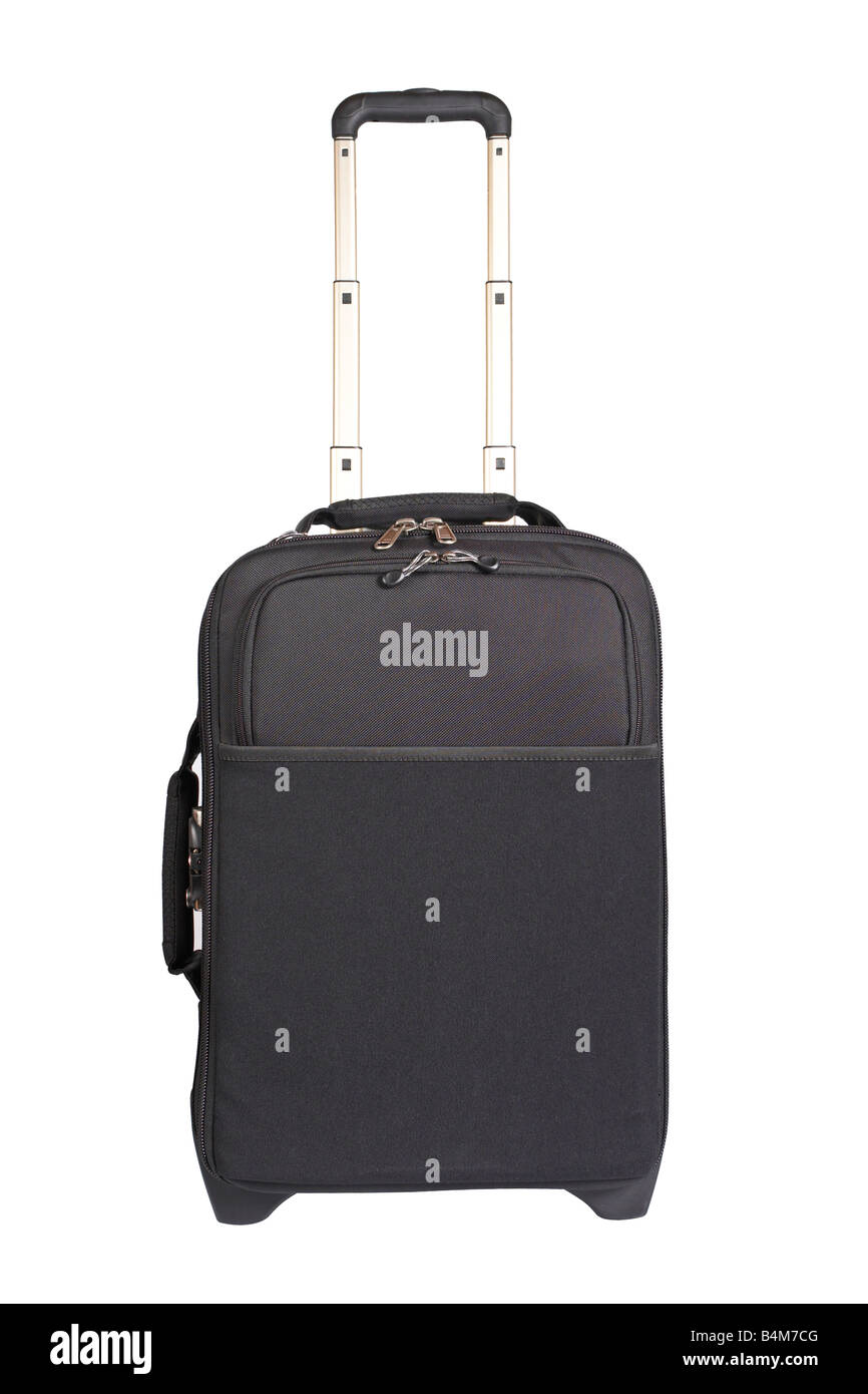 Ein Koffer Trolley isoliert auf weißem Hintergrund Pfad enthalten Stockfoto