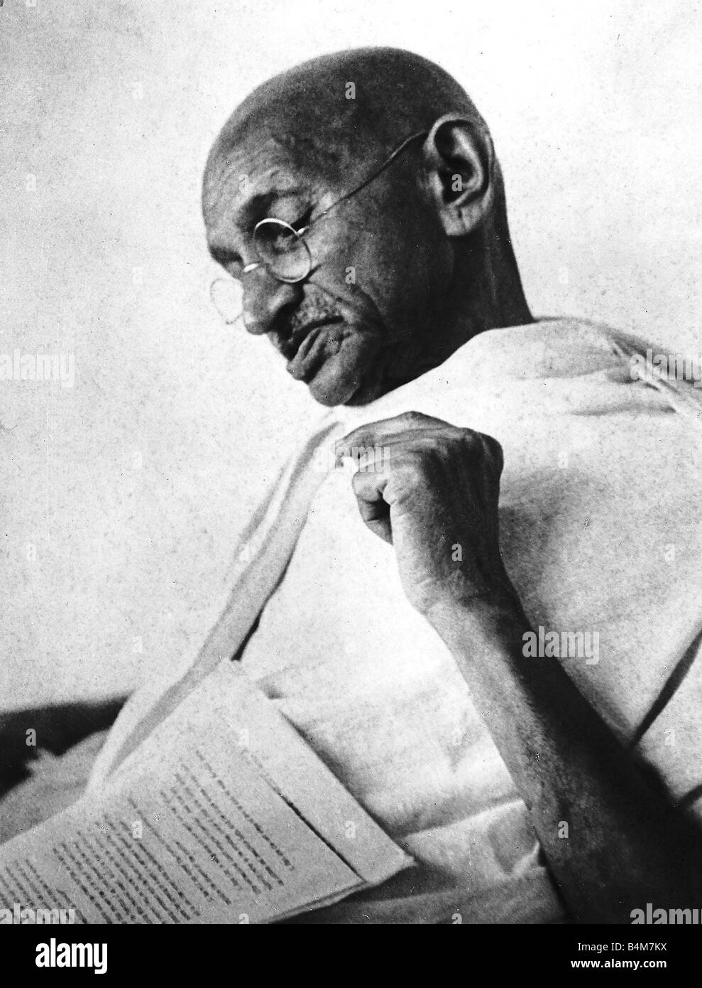 Mahatma Gandhi hier im Alter von 77 Jahren Circa 1936 Stockfoto