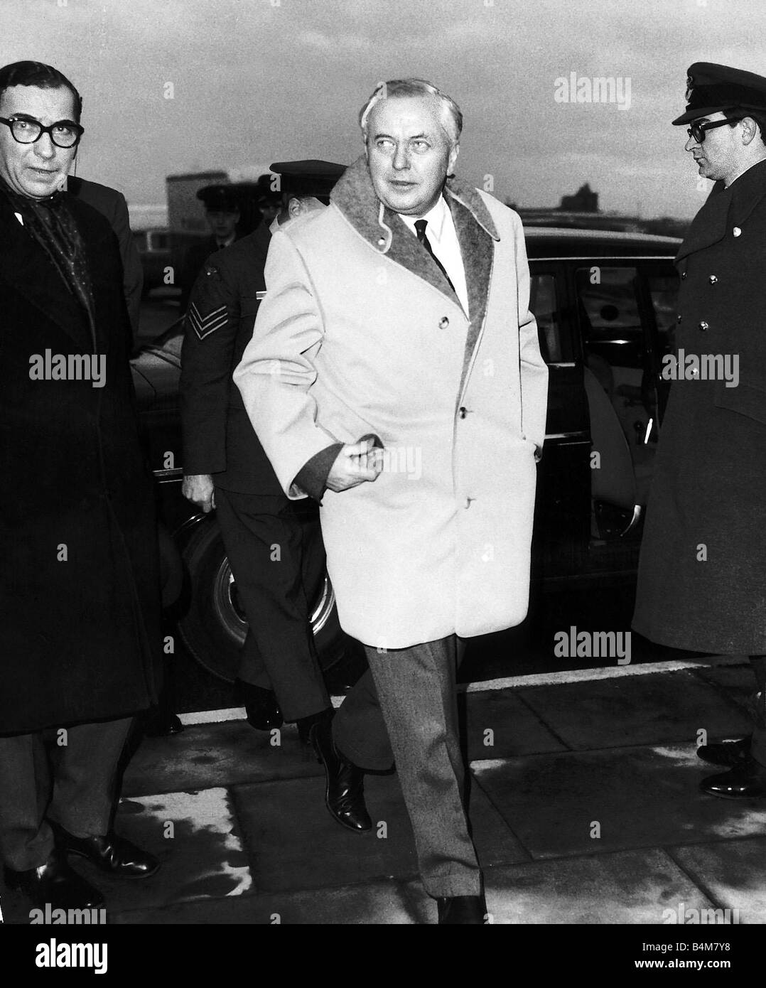 Premierminister Harold Wilson bei seinem Besuch in Deutschland 1969 Stockfoto