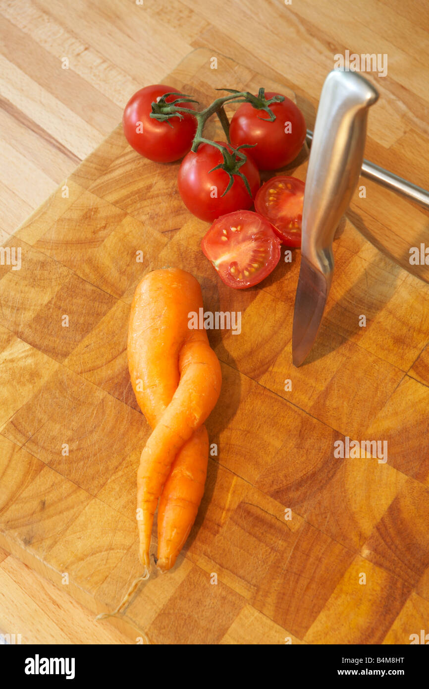 Verdrehte Karotte Beine Stockfoto