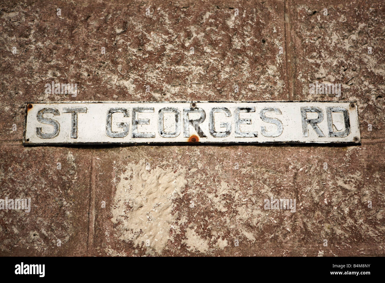 St Georges Road Straßenschild, Portland, Dorset, England, UK Stockfoto