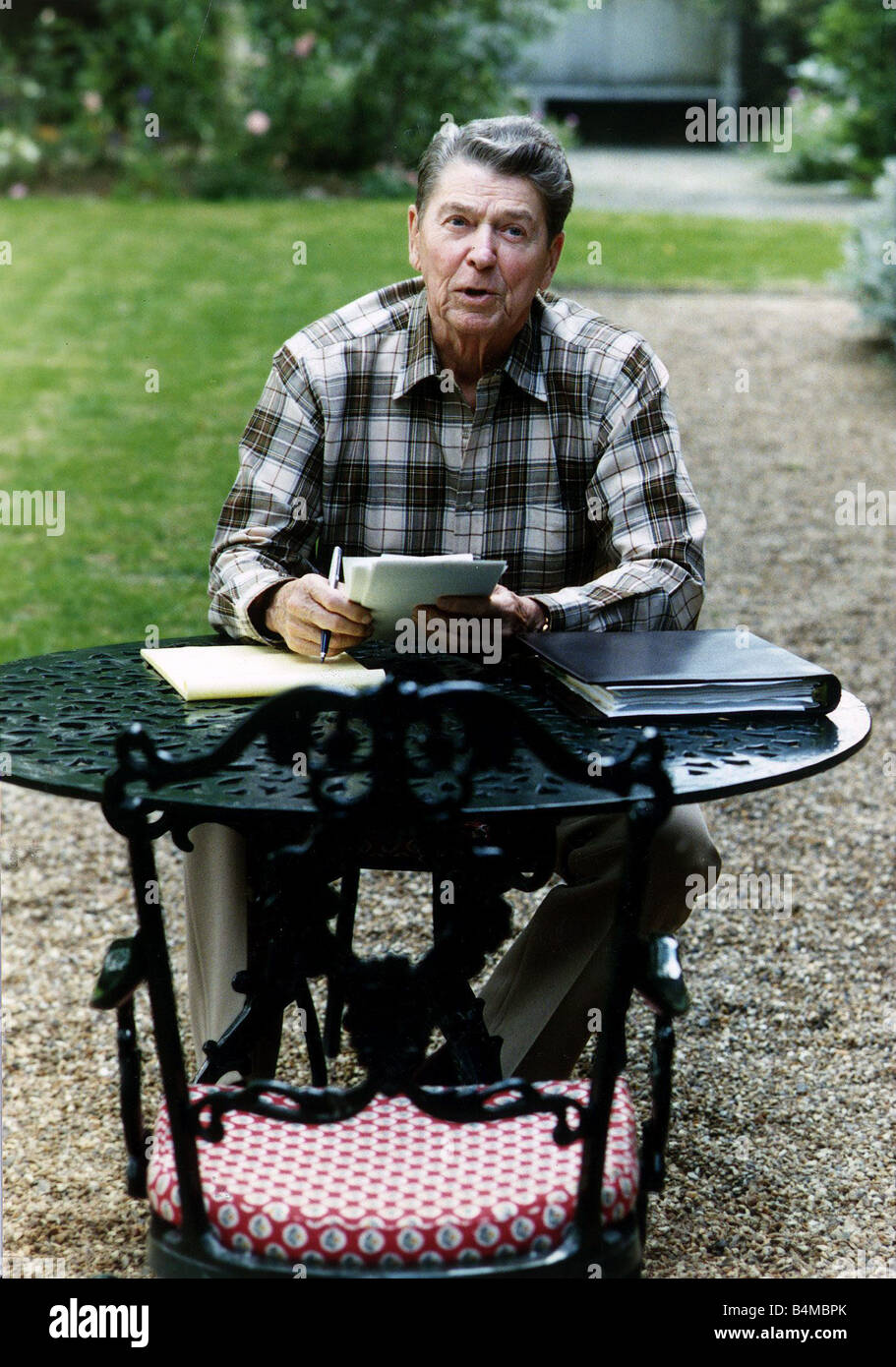 Ronald Reagan der ehemalige Präsident der Vereinigten Staaten von