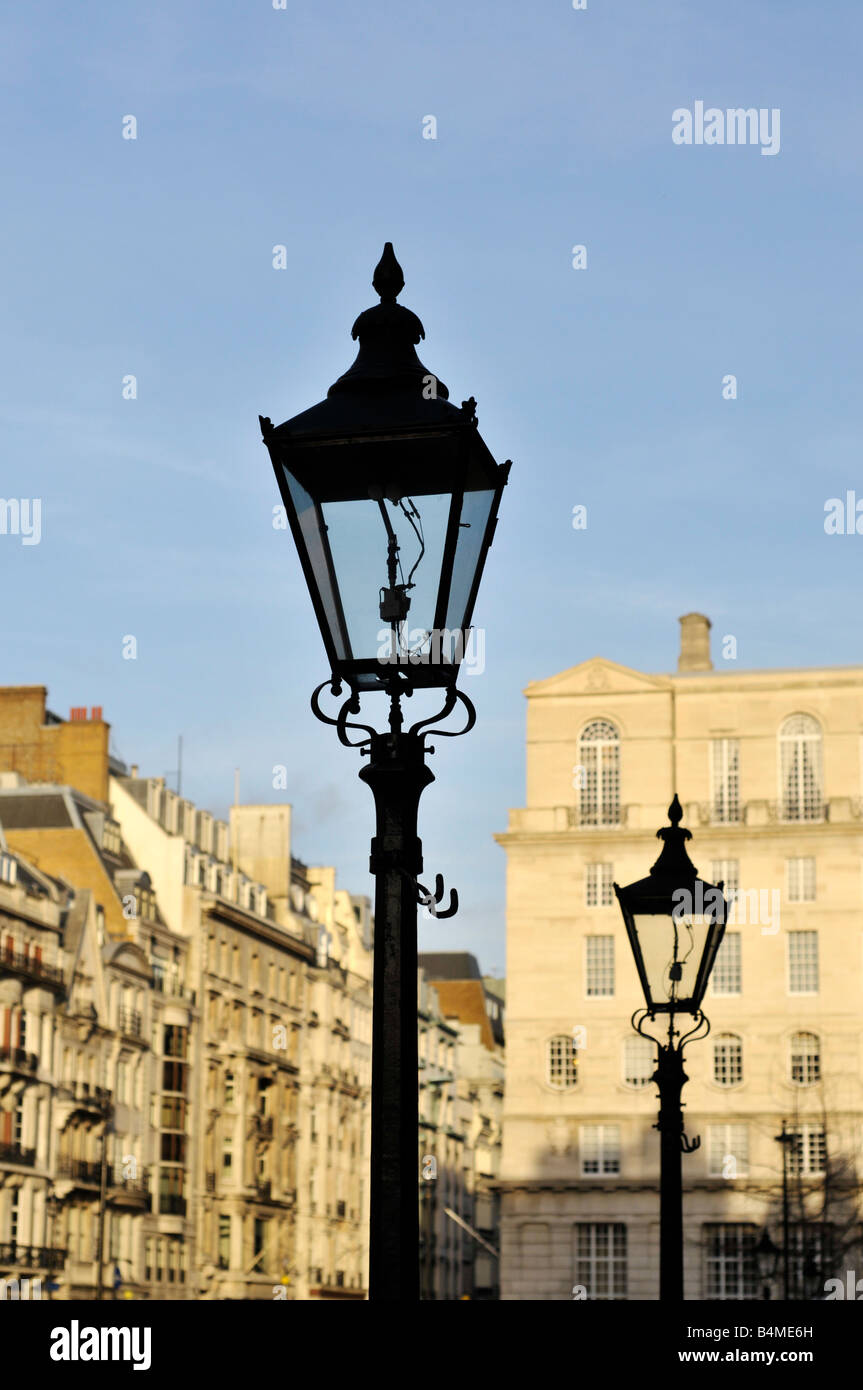 Gas-Lampen in der Nähe von St. James Palace, London Stockfoto