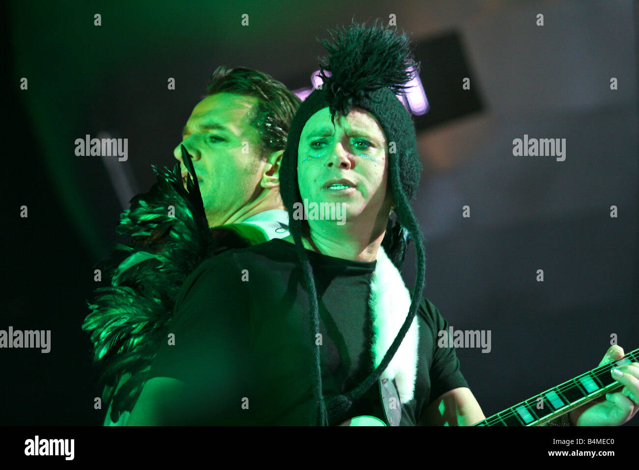 Martin Gore und Dave Gahan von Depeche Mode Konzert in Kattowitz, Polen. Stockfoto