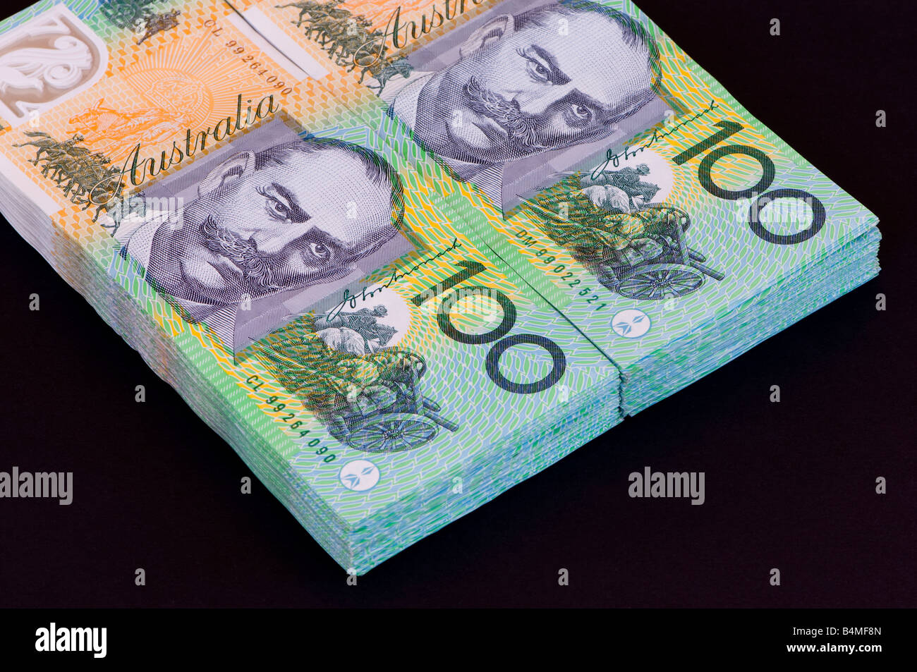 Ein$ 20.000 20 000 australische Dollar in 100 $-Scheine Stockfoto