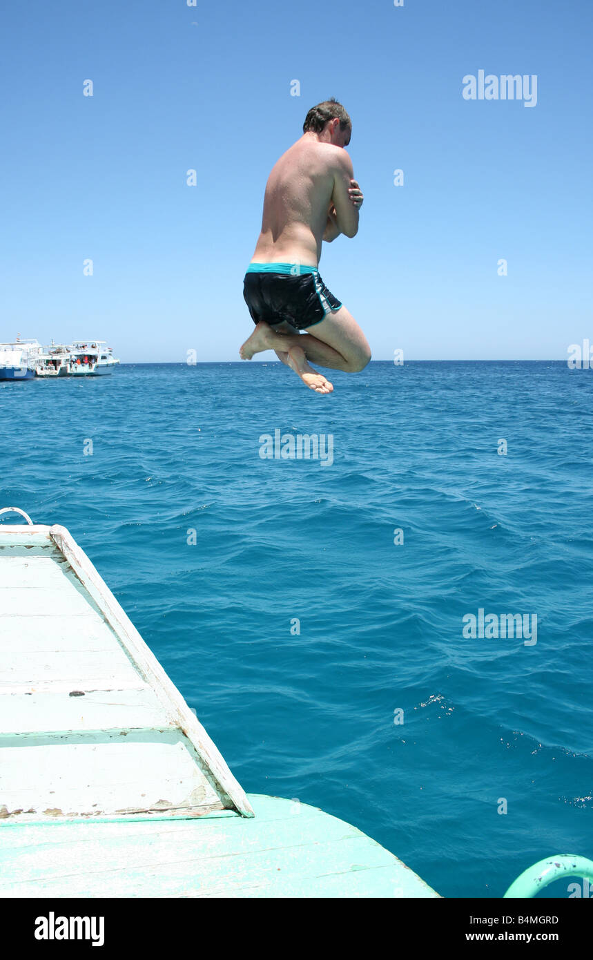 springenden Mann Stockfoto