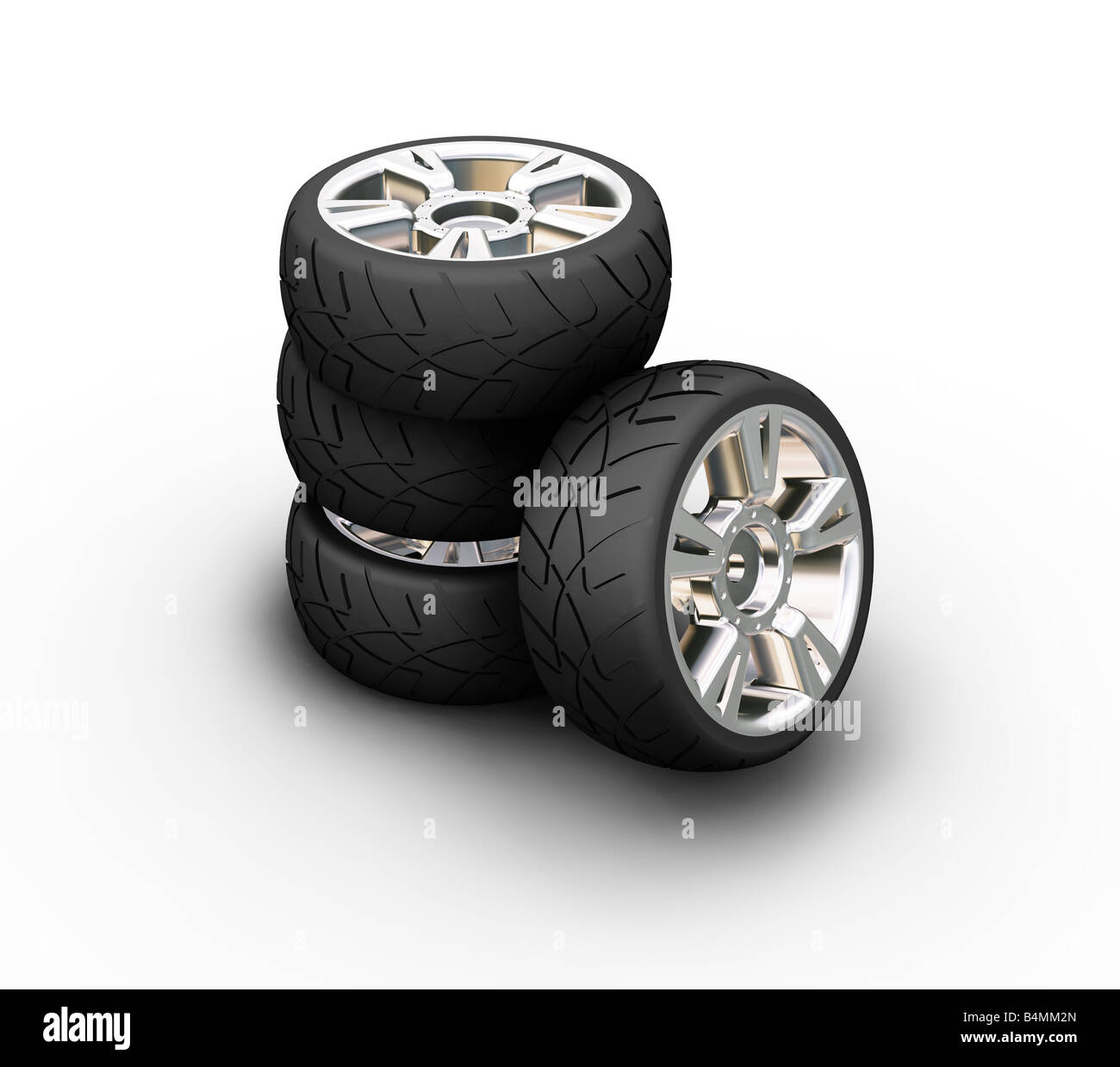 3D Render von Pkw-Reifen Stockfoto