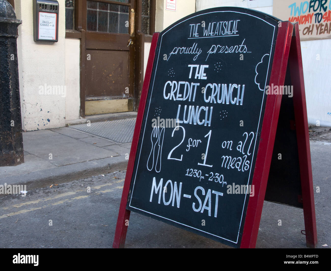 Credit Crunch Mittagessen Stockfoto