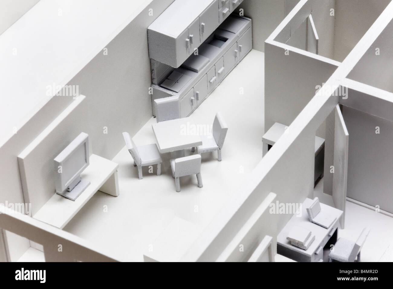 Architekt-s-Modell von Lebensräumen für Hotel Residenz Stockfoto