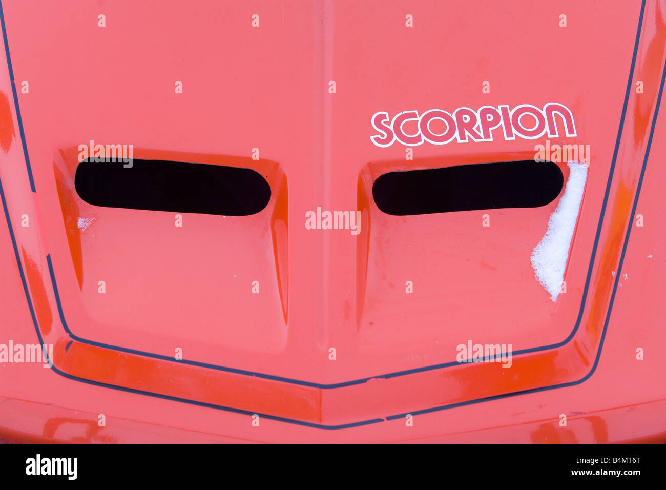 Vintage Motorschlitten auf dem Display an der ich 500 Schneemobil Rennen in Sault Ste Marie Michigan Stockfoto