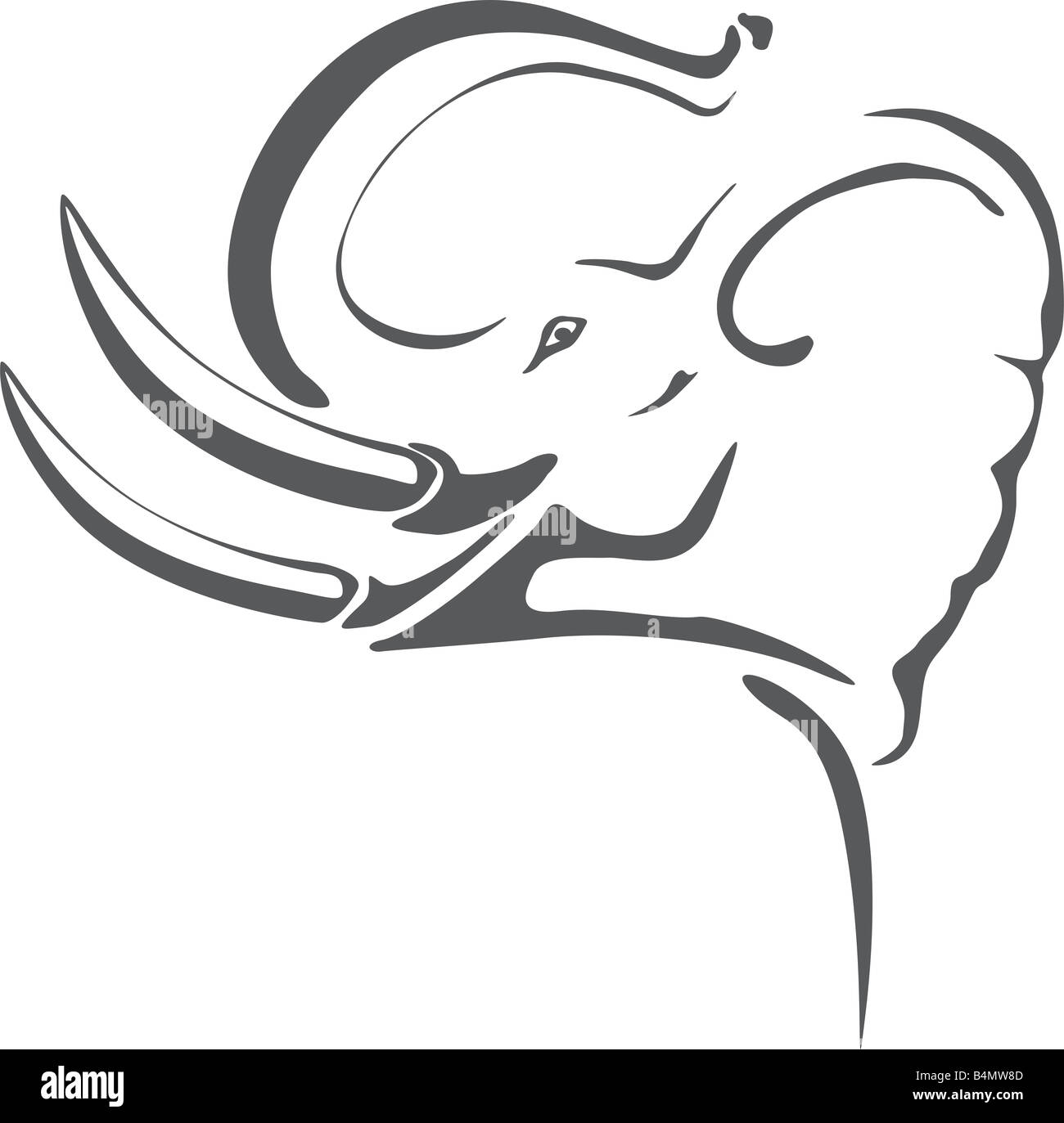 Elefant tattoo Stockfoto