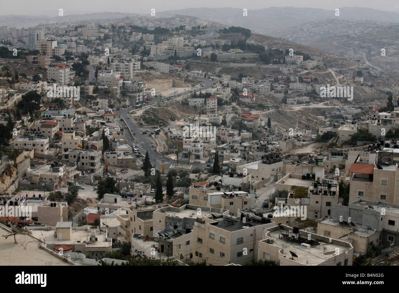 Israel baut eine Mauer um die West Bank Gebiete Sperrung des Zugangs für die Palästinenser, die von ihm eingesperrt fühlen Stockfoto