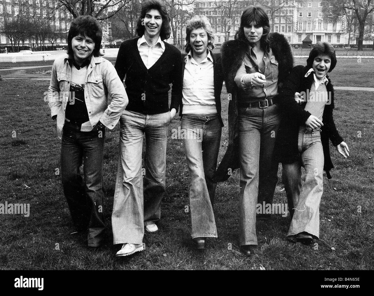 Die Glitter BandpopGruppe 1976 Stockfotografie Alamy