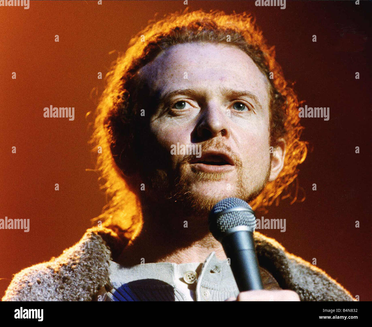 Sänger Mick Hucknall von Simply Red Konzert Stockfoto