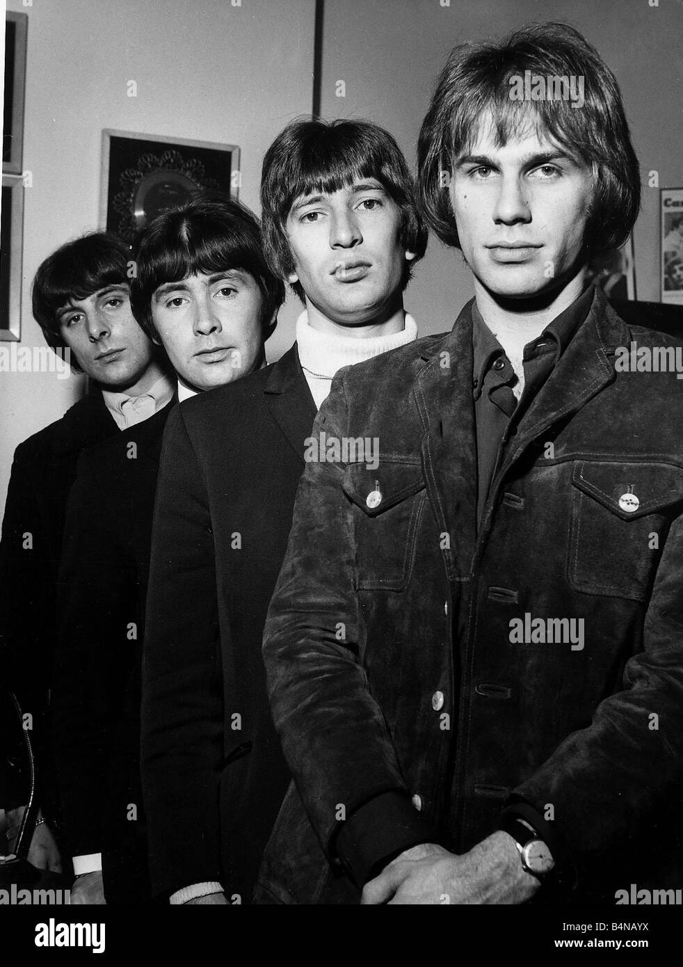 Britischen Sixties-pop-Gruppe The Troggs im Profil 1967 Stockfoto