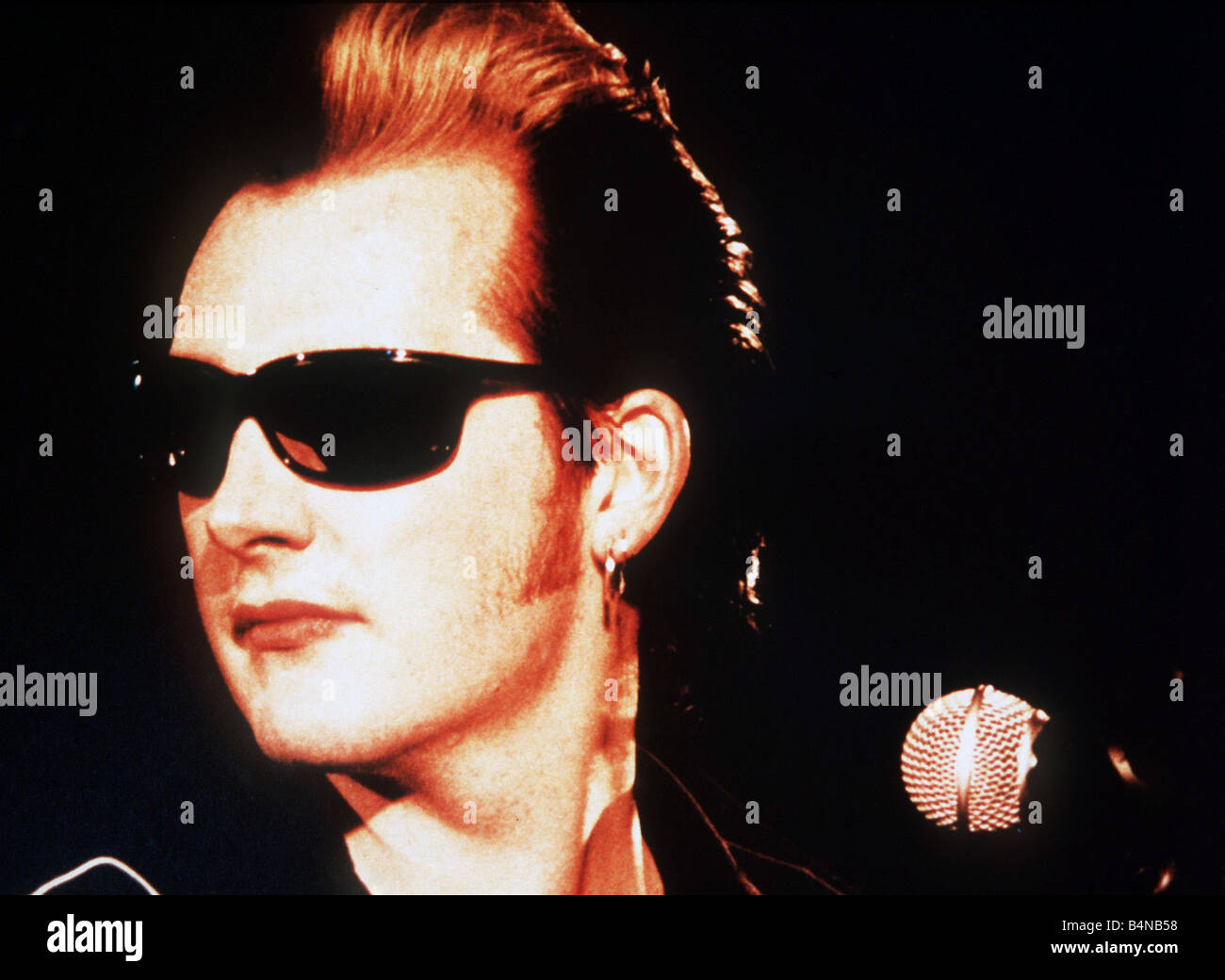 David Vanian Sängerin pop-Gruppe The Damned auf der Bühne 1988 Stockfoto