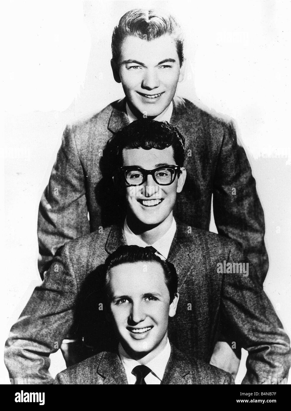 Buddy Holly and The Crickets Popgruppe mit Jerry Allison und Joe Maudlin ca. 1955 Stockfoto