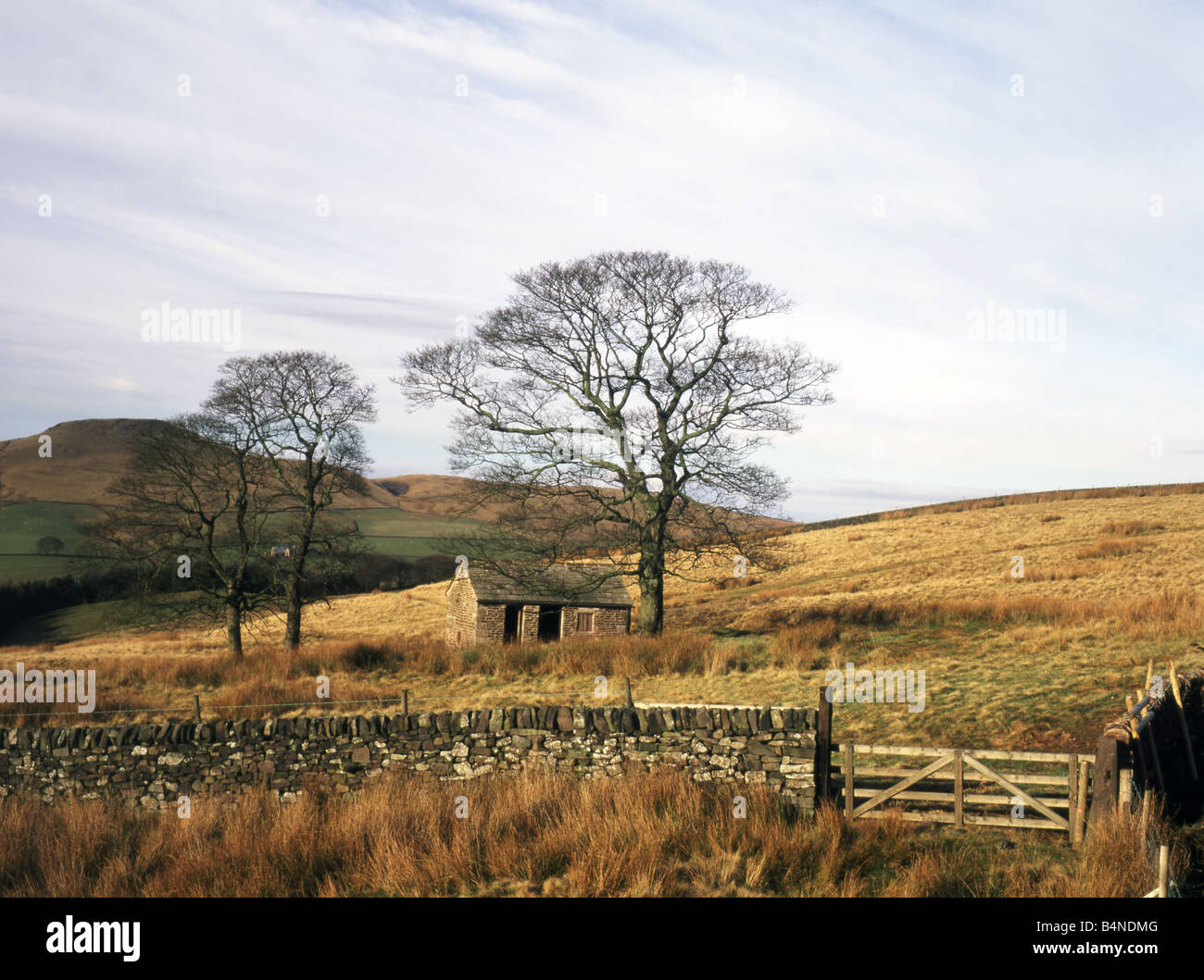 Restaurierte Scheune im Vereinigten Königreich Peak District Stockfoto