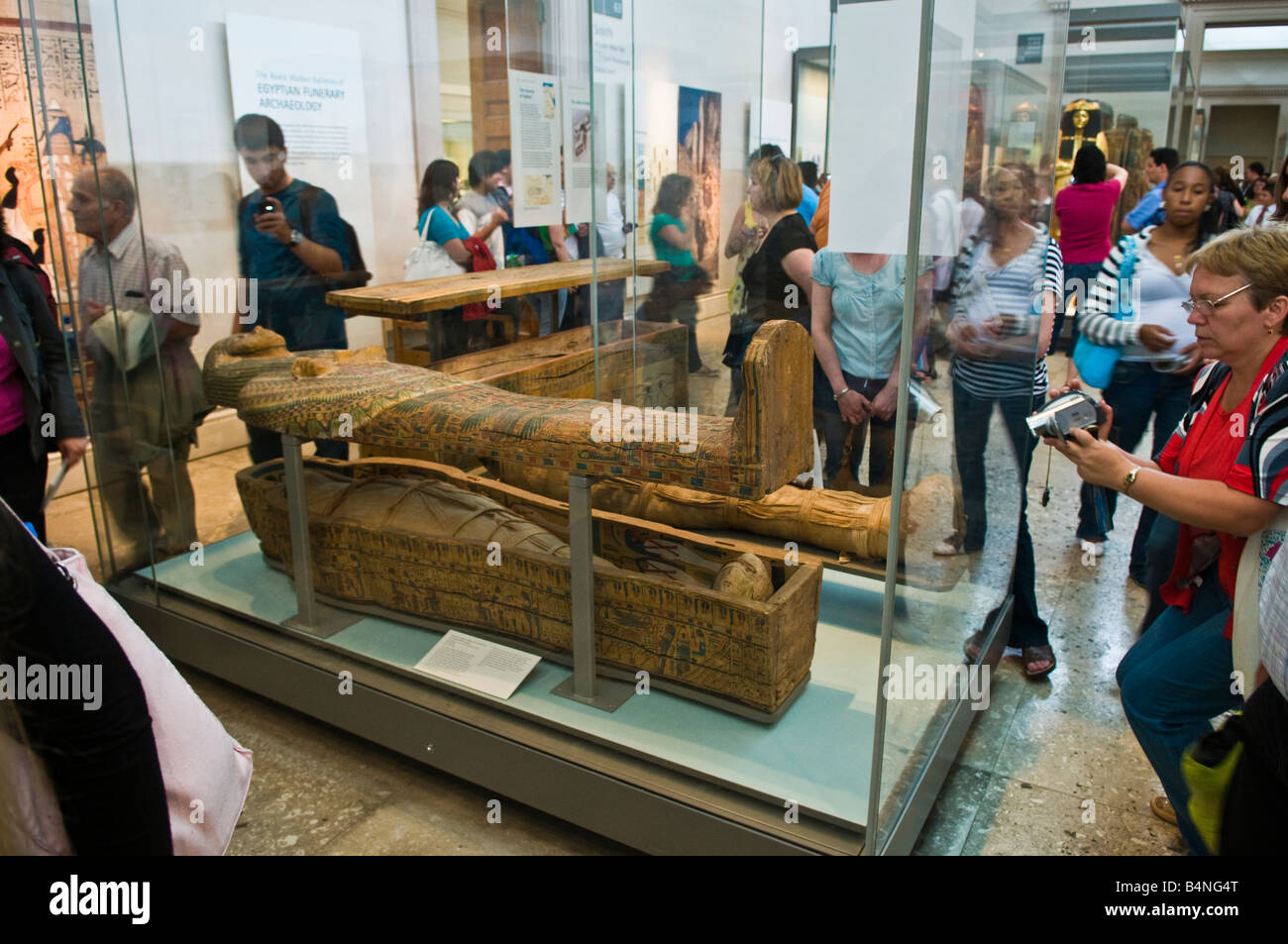 Ägyptische Mumien, British Museum, London, England, Vereinigtes Königreich Stockfoto