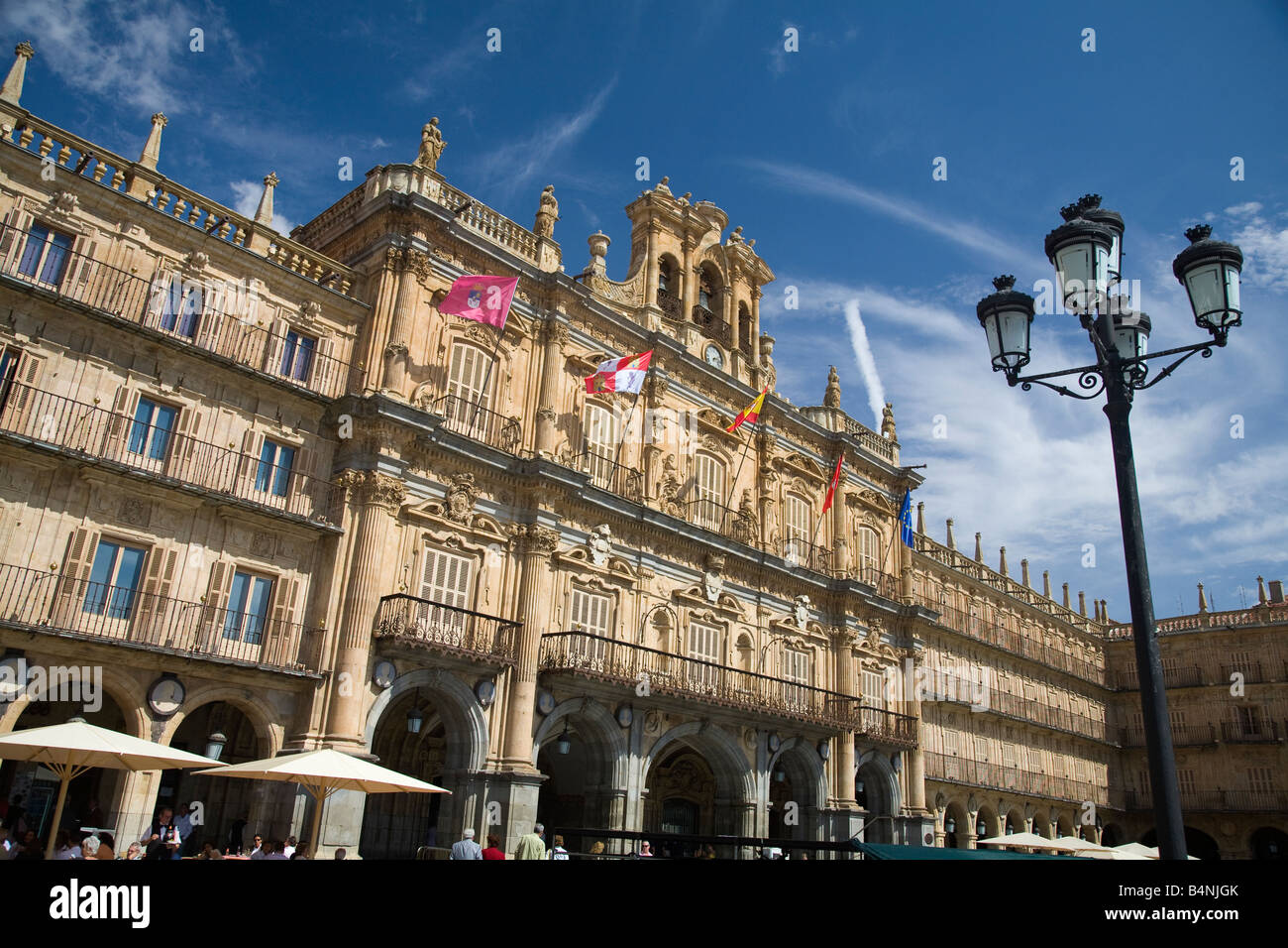 Salamanca - 18. Jahrhundert Plaza Mayor Stockfoto