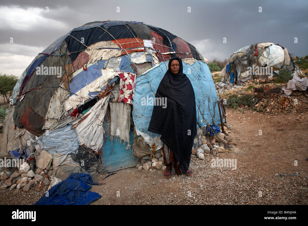 Ein Internally Displaced Persons Camp, Hargeisa, Somaliland, Somalia Stockfoto