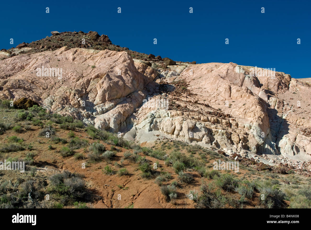 Felsen in letzte Chance Canyon im Red Rock Canyon State Park zwischen den Städten von Ridgecrest Mojave in El Paso Berge Kalifornien USA Stockfoto