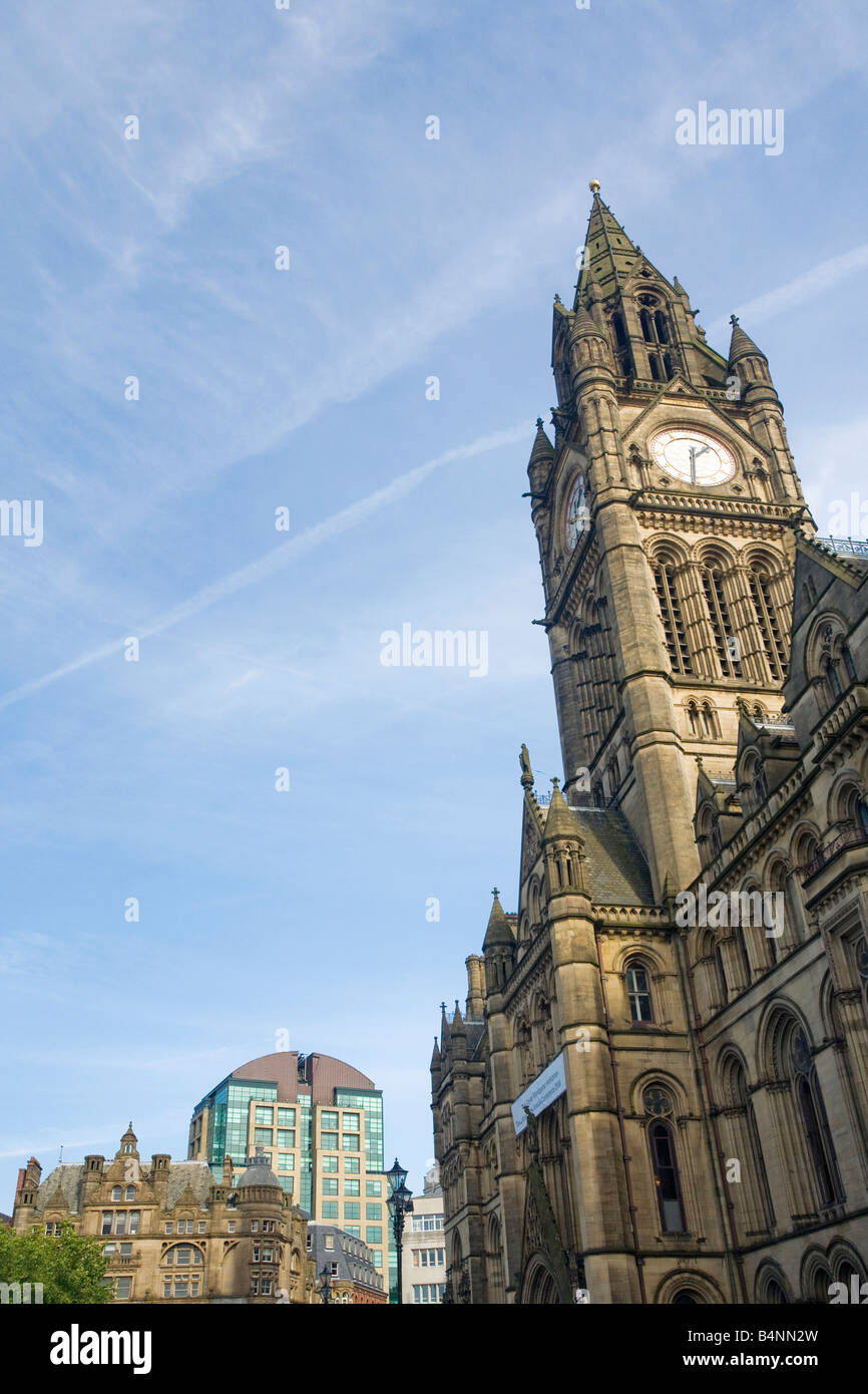 Rathaus im Stadtzentrum von Albert Square Manchester Lancashire England UK United Kingdom GB Großbritannien britischen Inseln Europa EU Stockfoto