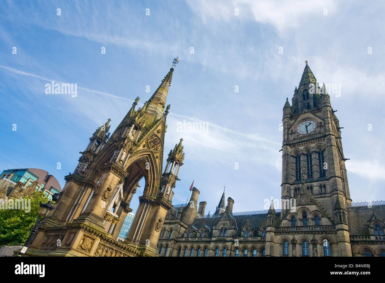 Rathaus im Stadtzentrum von Albert Square Manchester Lancashire England UK United Kingdom GB Großbritannien britischen Inseln Europas Stockfoto