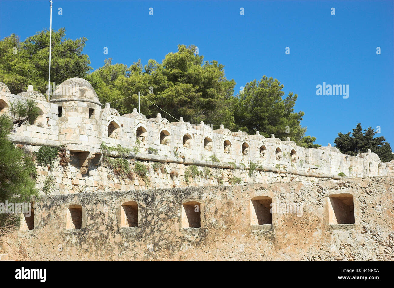 Die Mauern der venezianischen Festung oder Fortezza in Rethymnon Kreta Griechenland September 2008 Stockfoto