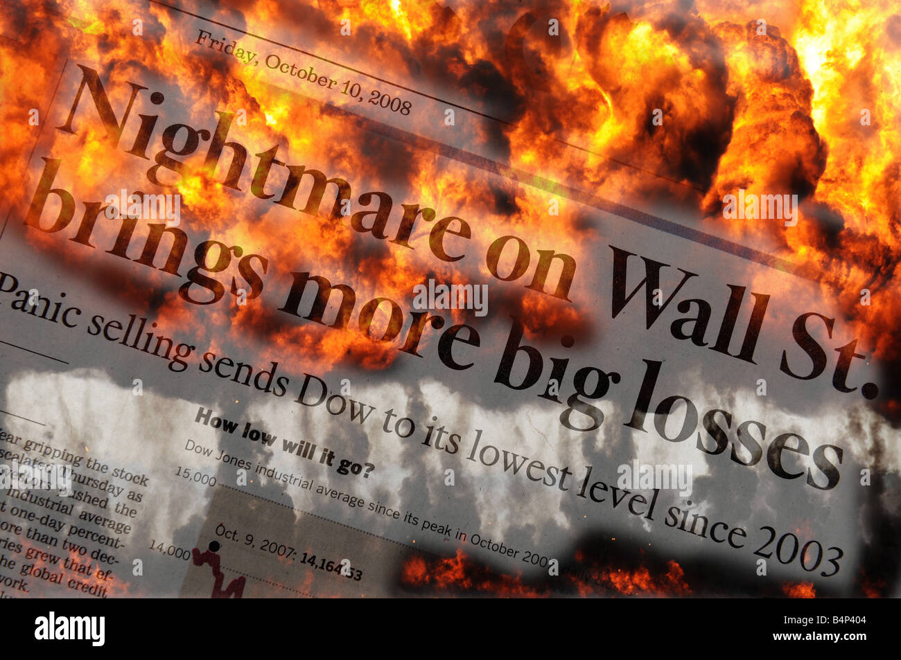 Nightmare on Wall Street Stockfoto