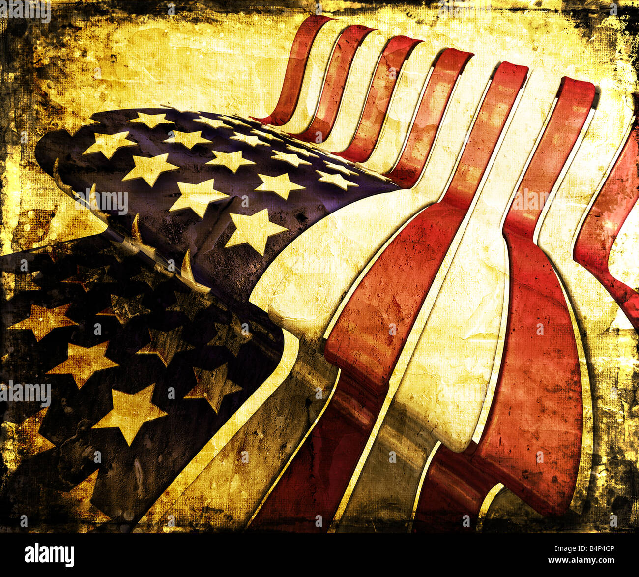 Grunge-Stil amerikanische Flagge Stockfoto