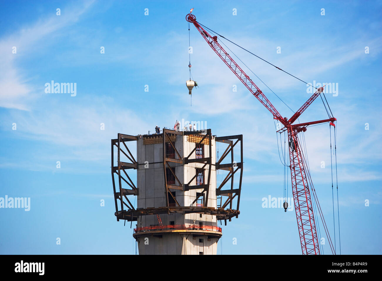 Silhouette, Silhouette, Fortschritt, neue, York, Industrie, Industrie, Zukunft, Dusk, Dawn, Kräne, Bau, Stadt, Gebäude, Cran Stockfoto