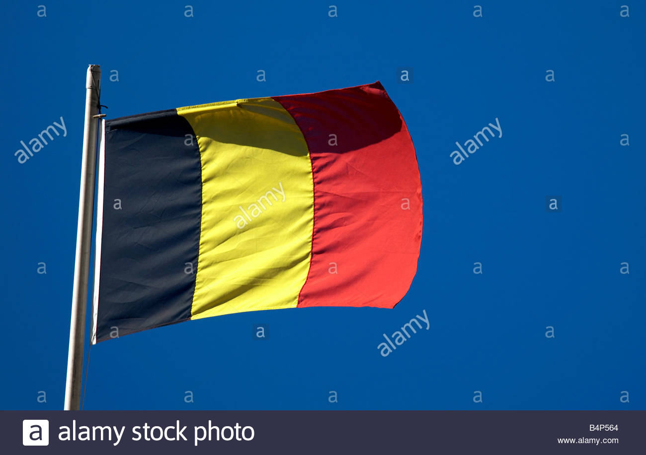 Belgische Flagge Stockfoto
