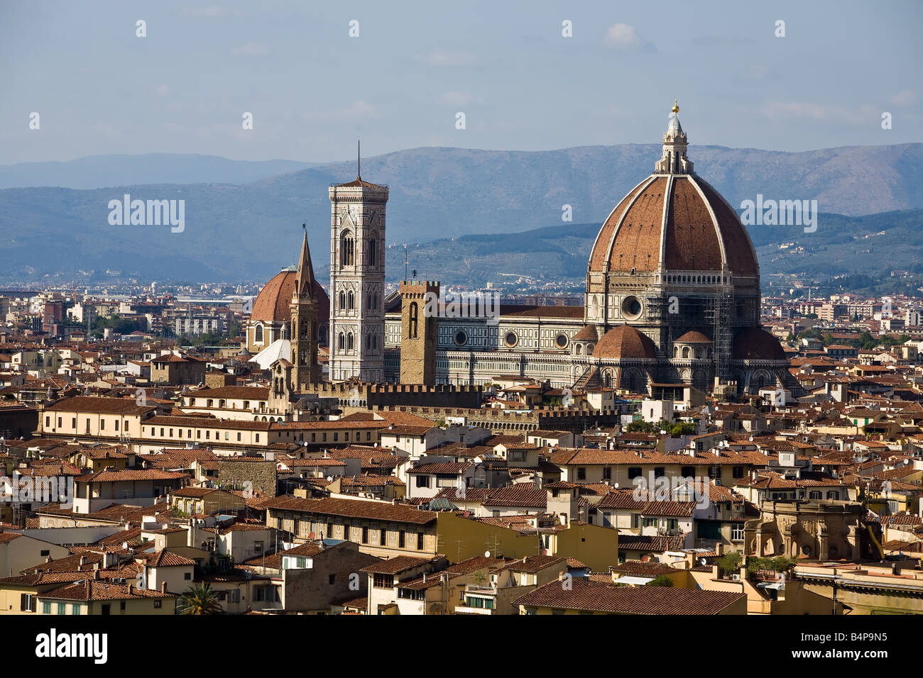 Das Duomo und Florenz Stadtbild von Piazza Michelangelo, Florenz, Italien. Stockfoto