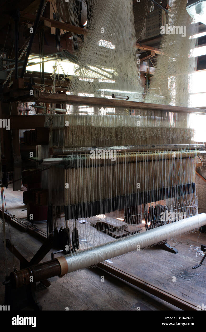 Seide Webstuhl in Georges Le Manach Seidenfabrik Tours Val de Loire-Frankreich Stockfoto