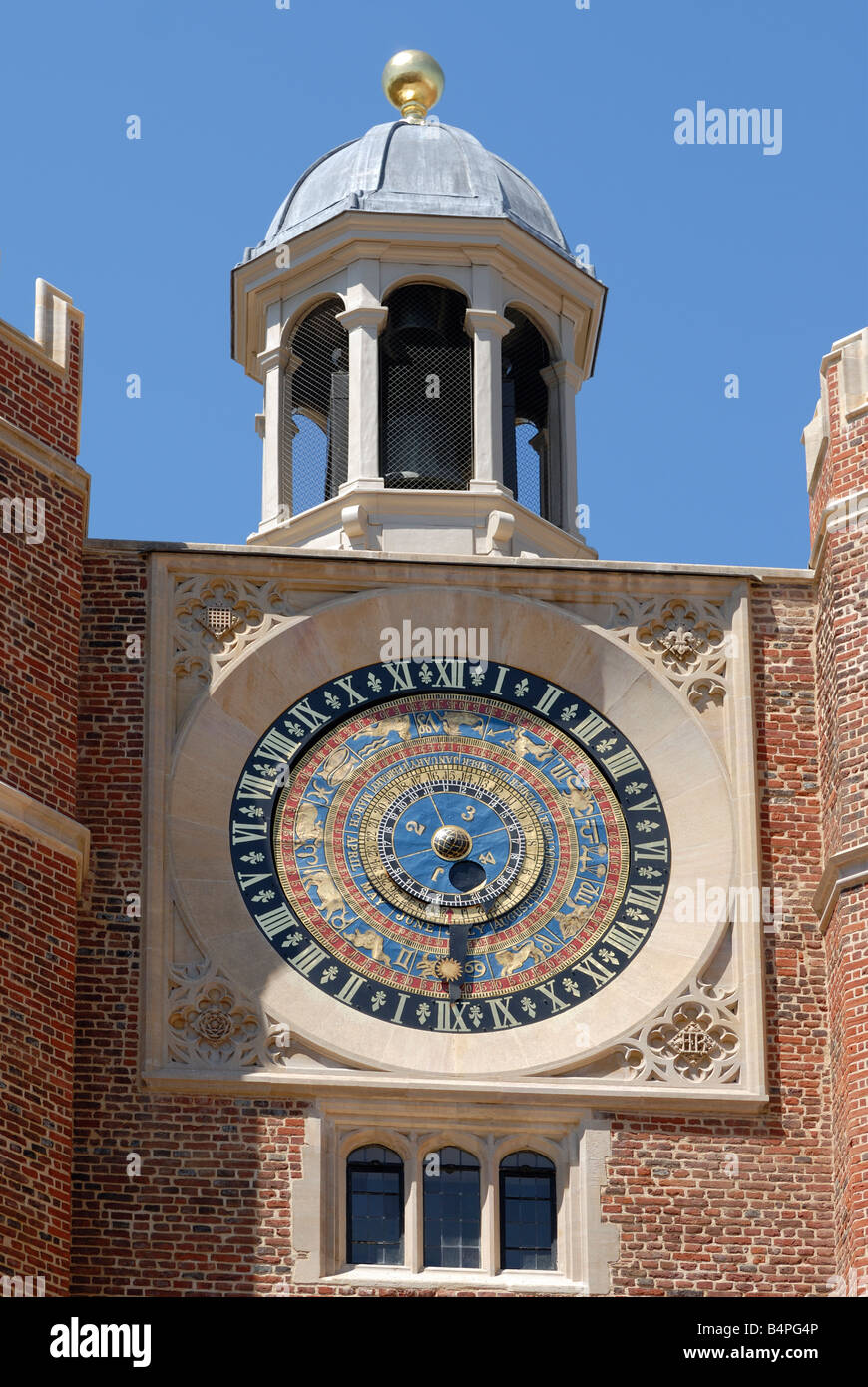 Astronomische Uhr Hampton Court Palace Stockfoto